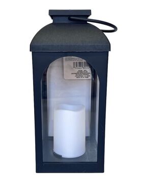 Decorative Solar Lantern with LED Candle